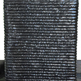 Samland 43CM SQUARE PILLAR WATER FEATURE FOUNTAIN WITH LED LIGHTS - Top-Down View