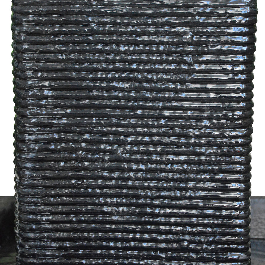 Samland 43CM SQUARE PILLAR WATER FEATURE FOUNTAIN WITH LED LIGHTS