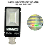 Samland 100W SOLAR GARDEN PATHWAY STREET LIGHT ADJUSTABLE SOLAR PANEL - Side View
