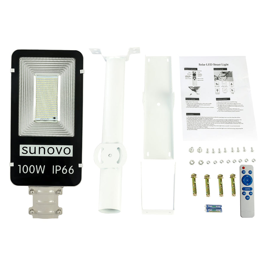 Samland 100W SOLAR GARDEN PATHWAY STREET LIGHT ADJUSTABLE SOLAR PANEL