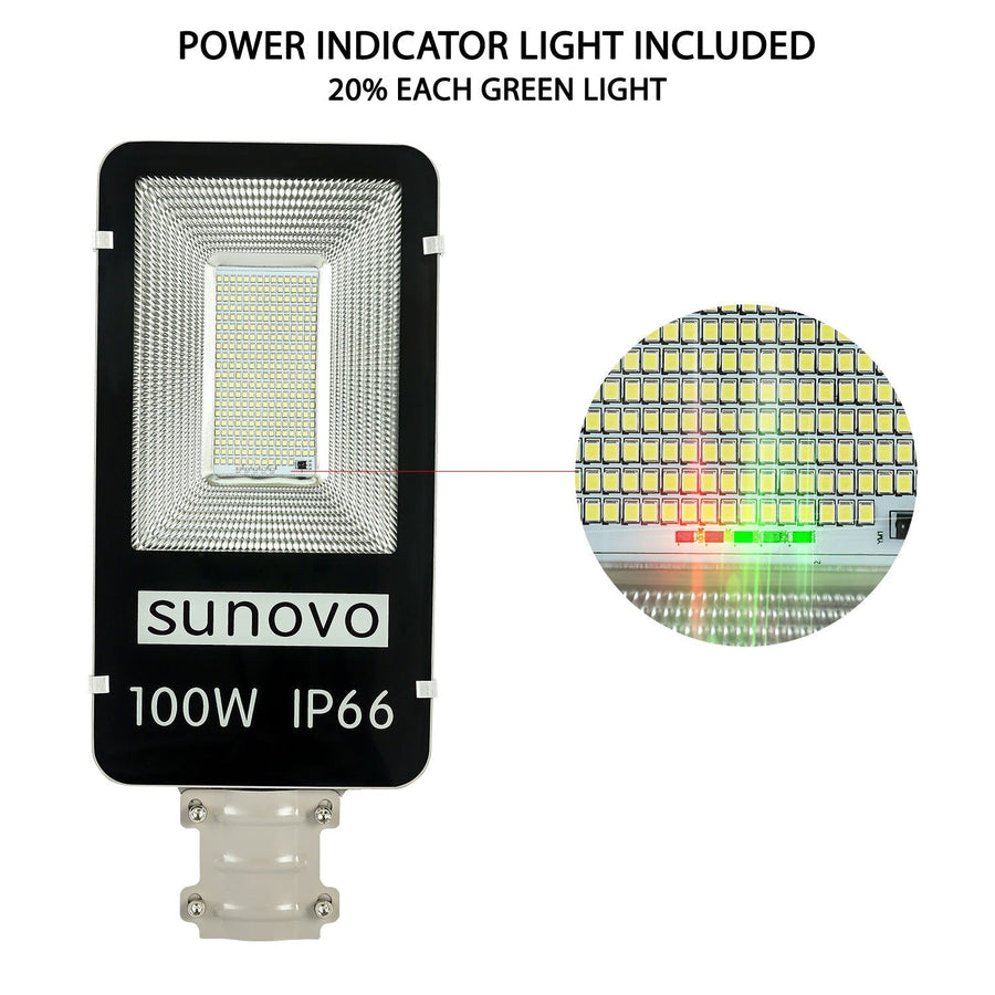 Samland 100W SOLAR GARDEN PATHWAY STREET LIGHT ADJUSTABLE SOLAR PANEL