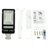 Samland 100W SOLAR GARDEN PATHWAY STREET LIGHT ADJUSTABLE SOLAR PANEL