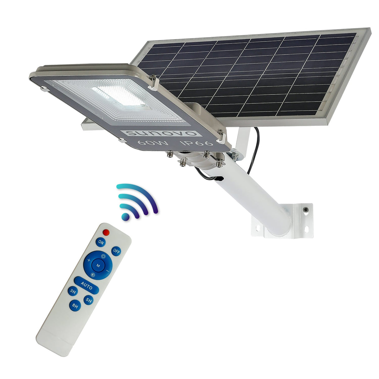 Samland 60W SOLAR GARDEN PATHWAY STREET LIGHT ADJUSTABLE SOLAR PANEL