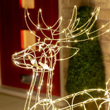 Samland Led Warm White Copper Wired 3d Standing Reindeer For Christmas Decoration - Side View