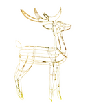 Samland Led Warm White Copper Wired 3d Standing Reindeer For Christmas Decoration - 45-Degree Angle