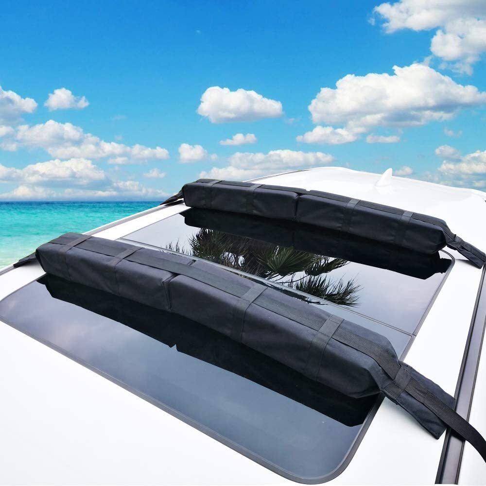 Samland Pair of Universal Soft Roof Rack Kayak Surfboard Universal for Car SUV(SRR600)