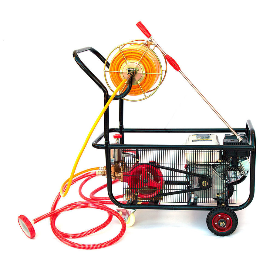 Samland 5.5HP WEED OR PEST CONTROL SPRAYING SYSTEM WITH PISTON PUMP 50M SPRAYER HOSE REEL