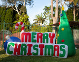 Samland 180CM INFLATABLE MERRY CHRISTMAS TREE WITH LIGHT - Side View