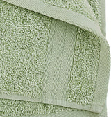 Samland Premium Cotton Washcloths 4-Pack Quick-Dry Face Towels Set-Green - Top-Down View