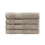 Samland Premium Cotton Washcloths 4-Pack Quick-Dry Face Towels Set-Linen - Front View