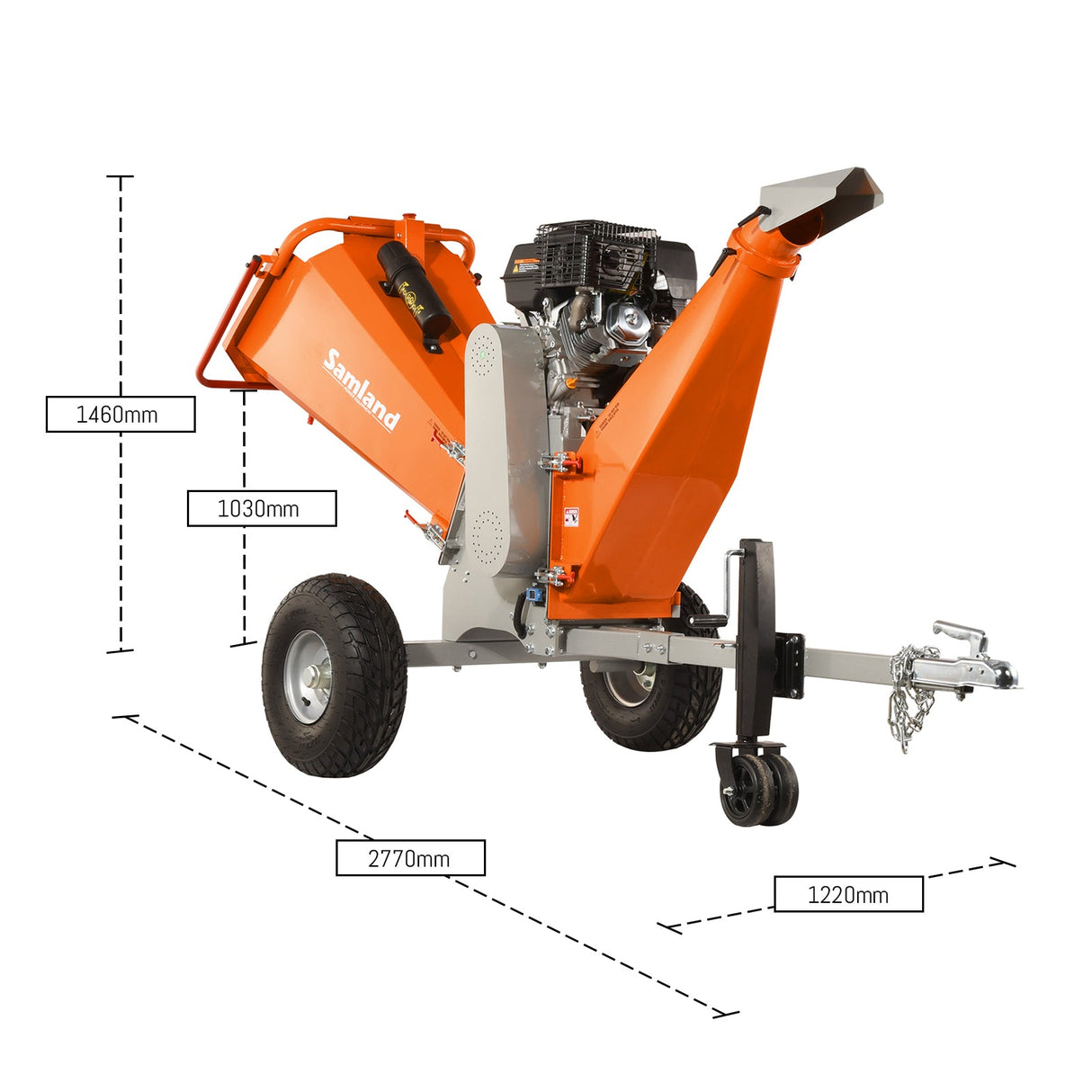 Samland 15hp Loncin Gasoline Engine Powered Tree Branch Wood Chipper Shredder (WC420)