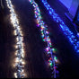 Samland LED Firecracker Effect Fairy Icicle Chaser Light for Christmas Decoration in White