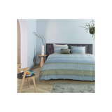 Rhythm Cotton Sateen Blue Green Quilt Cover Sets by Bedding House Queen