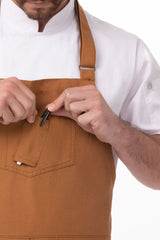 Rockford Nutmeg Chefs Bib Apron by Chef Works - Side View