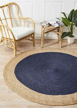 Atrium Polo Navy Round By Rug Culture - 120X120cm ROUND