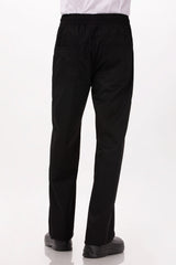 Lightweight Black XXL Baggy Pants by Chef Works - Front View