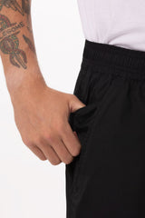 Lightweight Black XXL Baggy Pants by Chef Works - Side View