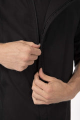 Hartford Men's Black Zipper XS Chef Jacket by Chef Works - Side View