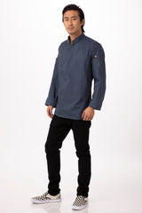 Hartford Men's Blue Zipper XXL Chef Jacket by Chef Works - Side View