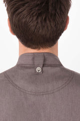 Hartford Men's Graphite Grey Zipper XL Chef Jacket by Chef Works - Rear View