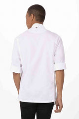 Hartford Men's White Zipper 3XL Chef Jacket by Chef Works - Side View