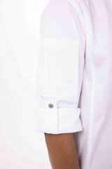 Hartford Men's White Zipper 3XL Chef Jacket by Chef Works - 45-Degree Angle