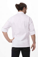 Lansing Men's White M Chef Jacket by Chef Works - Front View