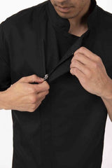 Springfield Men's Black Zipper XS Chef Jacket by Chef Works - Side View