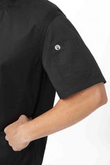Springfield Men's Black Zipper XS Chef Jacket by Chef Works - 45-Degree Angle