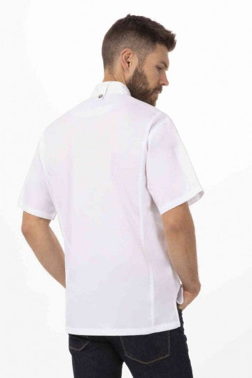Springfield Men's White Zipper 3XL Chef Jacket by Chef Works