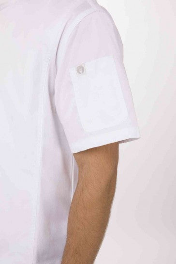 Springfield Men's White Zipper 3XL Chef Jacket by Chef Works