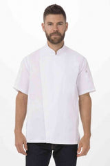 Springfield Men's White Zipper XS Chef Jacket by Chef Works