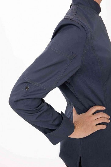 Hartford Women's Blue Zipper XS Chef Jacket by Chef Works