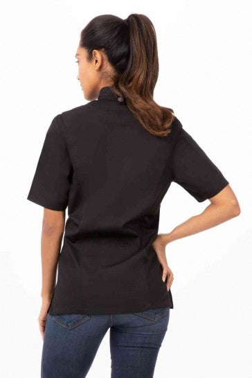 Springfield Women's Black Zipper XXL Chef Jacket by Chef Works