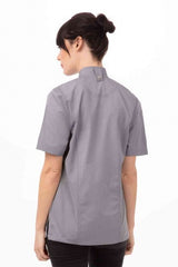 Springfield Women's Grey Zipper XXL Chef Jacket by Chef Works - Side View