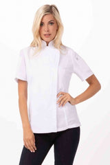 Springfield Women's White Zipper XXL Chef Jacket by Chef Works