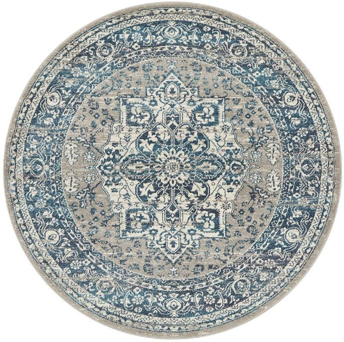 Babylon 207 Blue Round by Rug Culture-240X240CM - ROUND