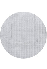 Bubble Silver Round Washable Rug by Rug Culture-100X100CM - ROUND