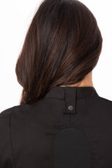 Roxby Women's Black M Chef Jacket by Chef Works - 45-Degree Angle