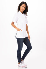 Roxby Women's White L Chef Jacket by Chef Works - Side View