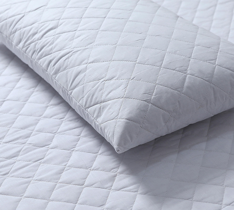 Luxury 100% Cotton Waterproof Quilted Mattress Protector with Fitted Skirt - 50cm Deep Single Size