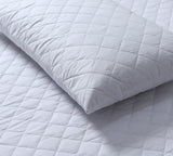 Luxury 100% Cotton Waterproof Quilted Mattress Protector with Fitted Skirt - 50cm Deep Single Size - Top-Down View