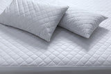 Luxury 100% Cotton Waterproof Quilted Mattress Protector with Fitted Skirt - 50cm Deep Single Size