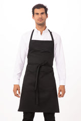 Butcher Black Bib Apron by Chef Works - Side View