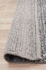 Harvest 801 Steel Rug by Rug Culture -225X155CM - RECTANGLE - Rear View