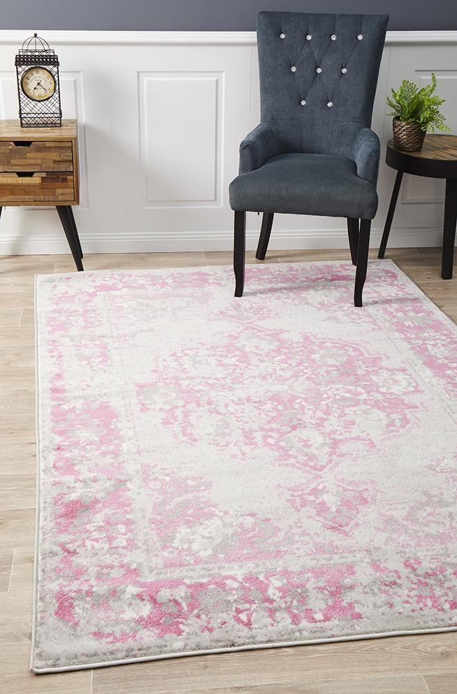 Alexa Transitional Rug Grey Fuchsia by Rug Culture - 330X240CM