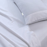 Elan Linen 100% Egyptian Cotton Vintage Washed 500TC White 50 cm deep Mega King Bed Sheets Set - Rear View