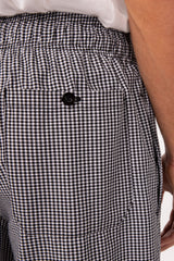 Essential Men's Small Checks XL Baggy Black Chef Pants by Chef Works - Side View