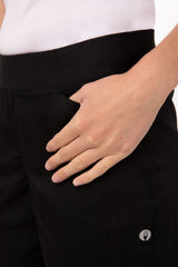 Lightweight Black L Slim Women's Chef Pants by Chef Works