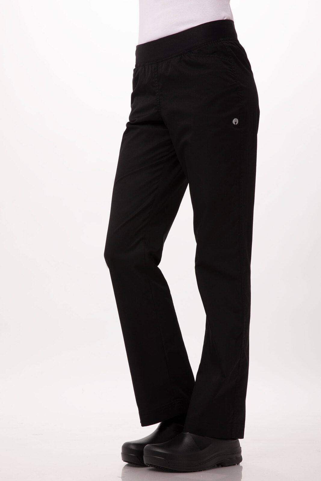 Lightweight Black M Slim Women's Chef Pants by Chef Works